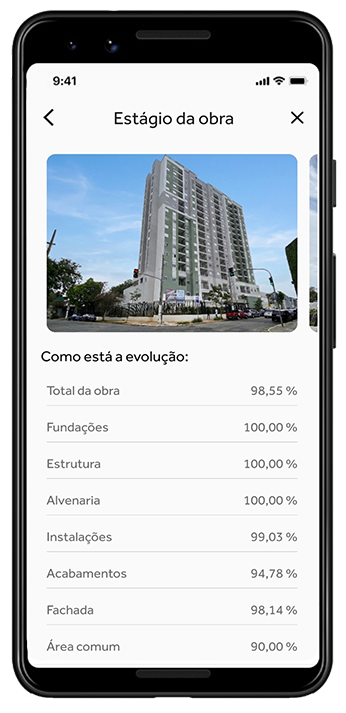 Estagio da obra